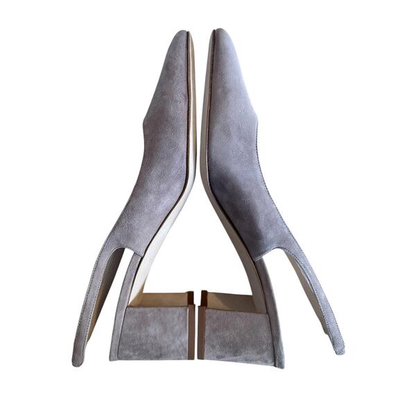 Manolo Blahnik Beige Suede Allurasa Slingback High Heel Pump 38 - Picture 5 of 10